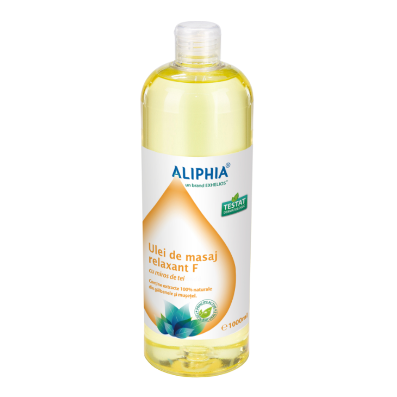 Ulei de masaj relaxant F cu miros de tei, 1000ml, Aliphia
