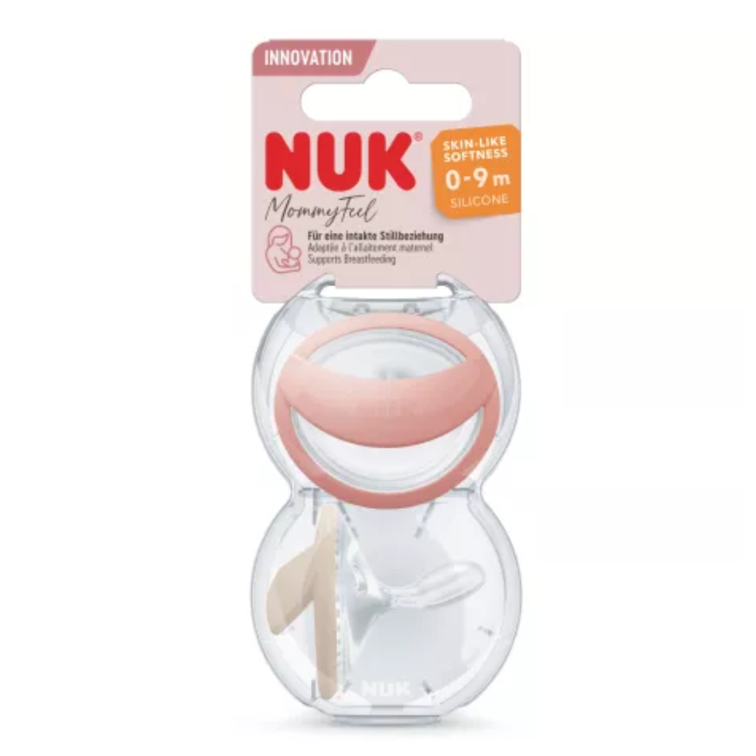 Set 2 suzete din silicon Mommy Feel, rosu, 0-9 luni, Nuk