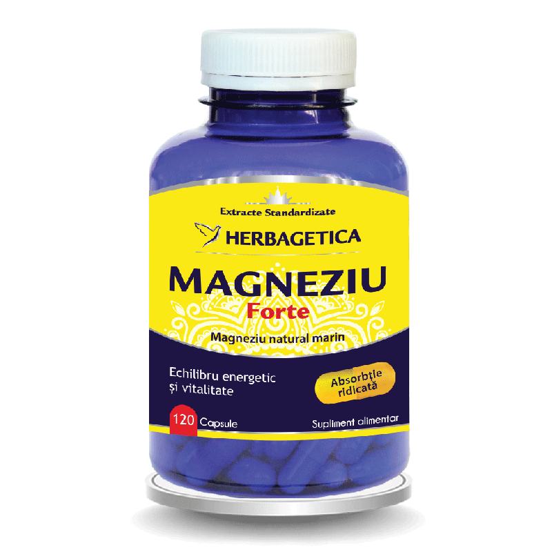 Magneziu Forte, 120 capsule, Herbagetica