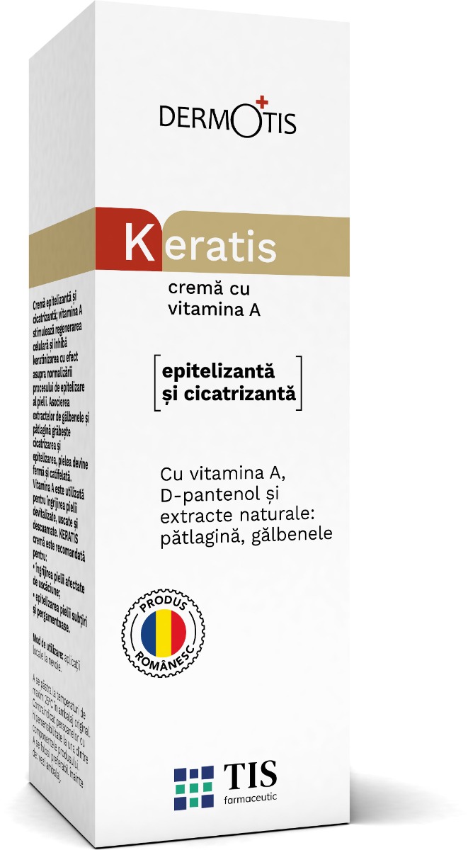 Crema cu vitamina A DermoTIS KeraTIS, 20ml, Tis Farmaceutic
