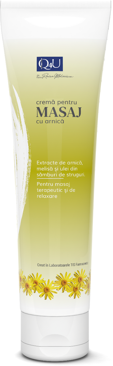 Crema pentru masaj cu arnica Q4U, 150ml, Tis Farmaceutic