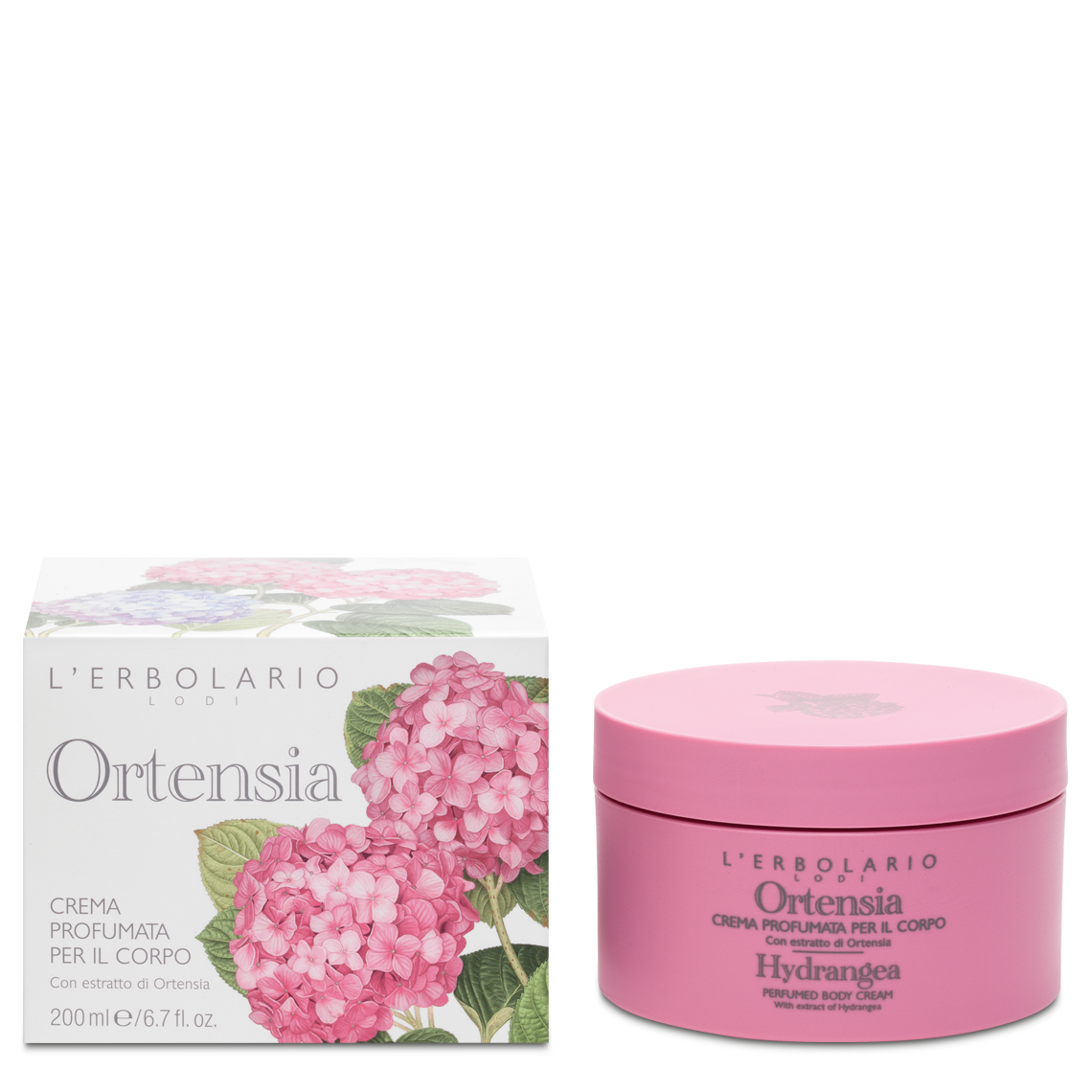 L'Erbolario Crema de corp Ortensia, 200ml