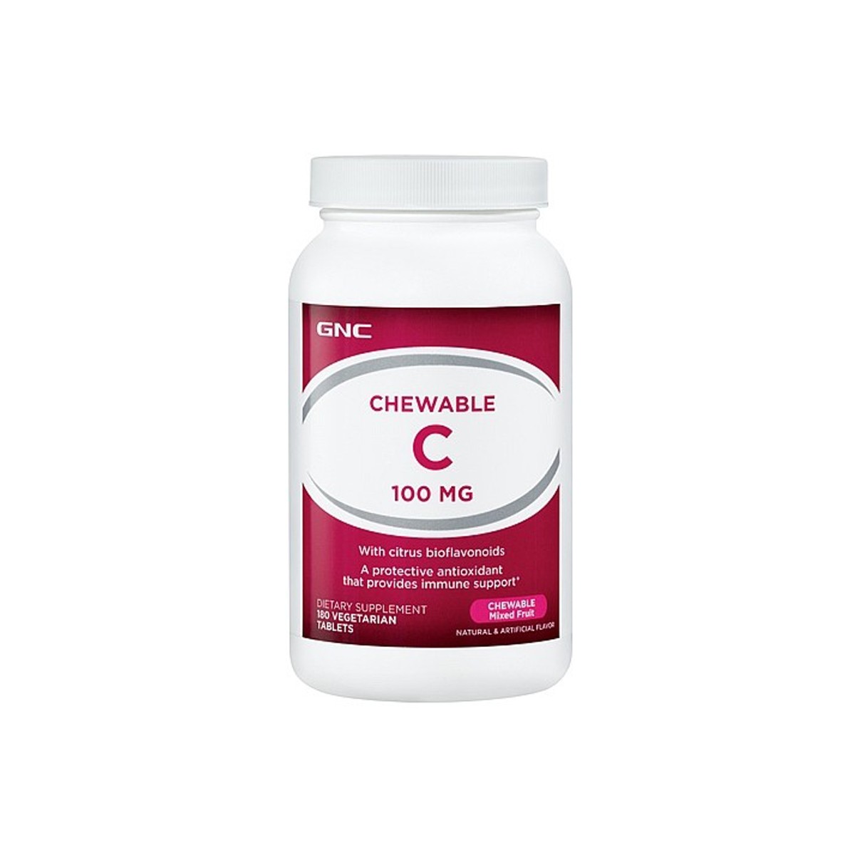 Vitamina C masticabila Chewable, 180 tablete, GNC