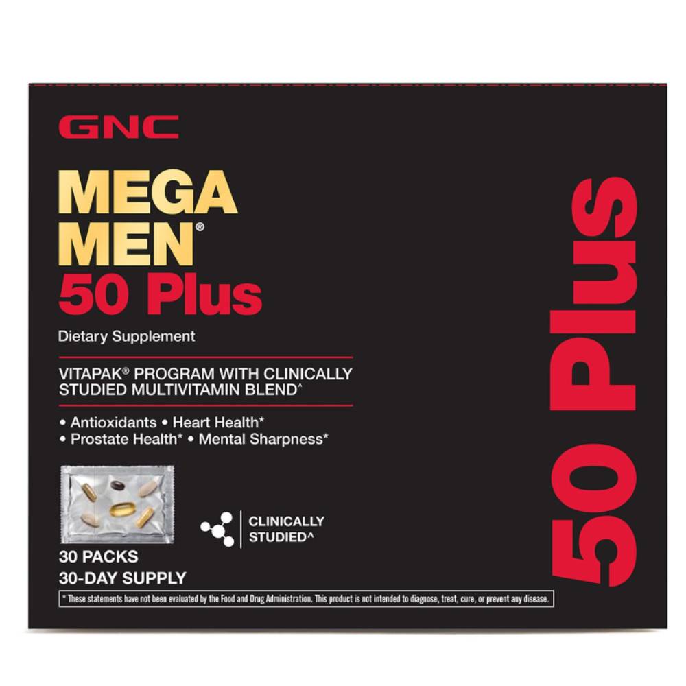 Complex de multivitamine pentru barbati Vitapak 50 Plus, 30 pachetele, GNC