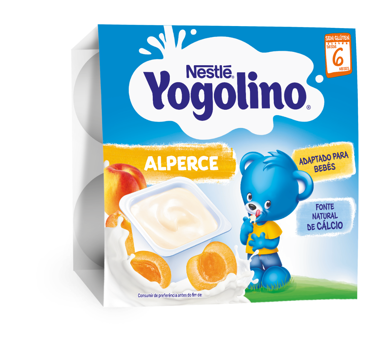 Gustare cu caise Yogolino, 4 x 100g, Nestle