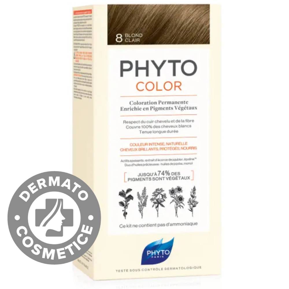 Vopsea par 8 Light Blond Phytocolor, 50ml, Phyto