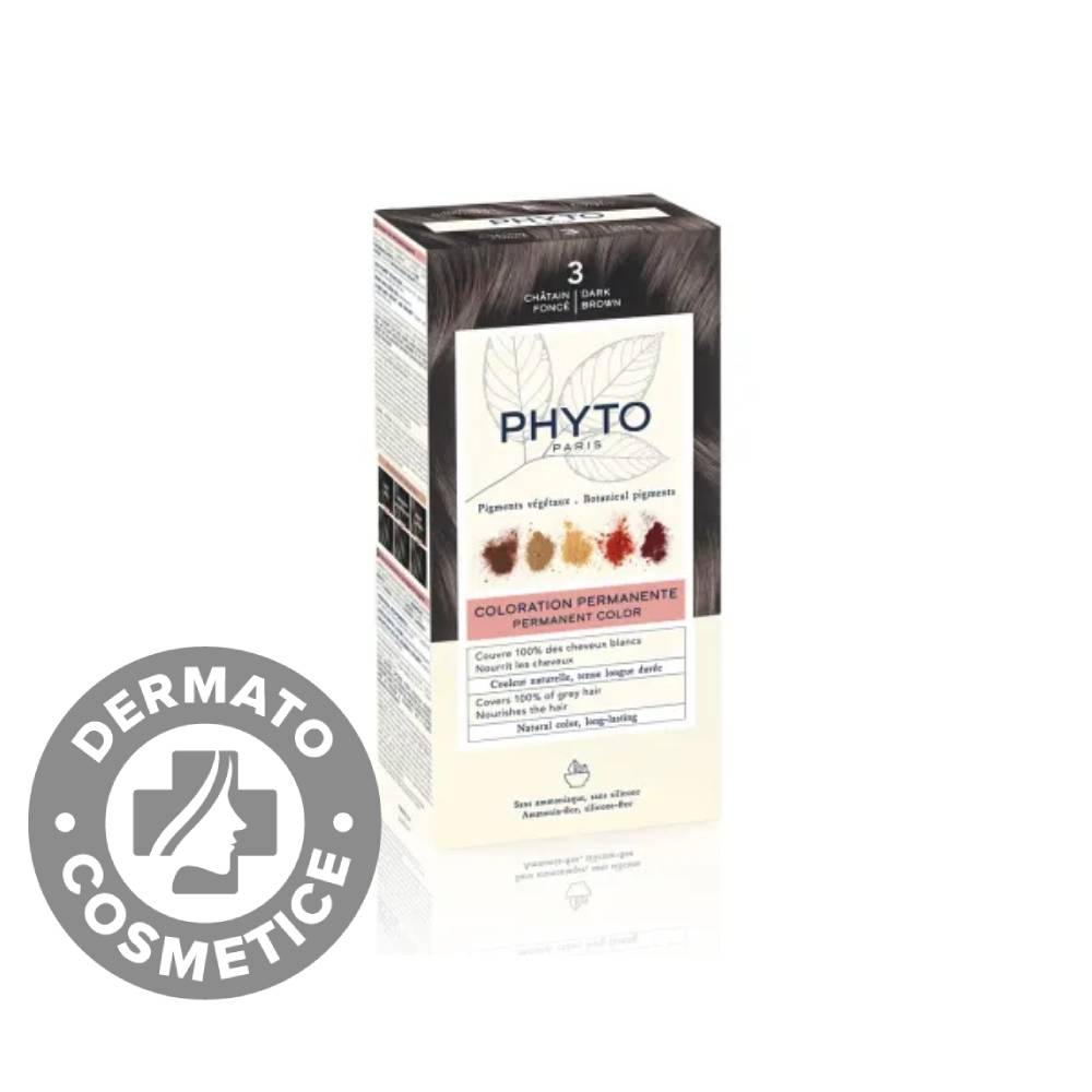 Vopsea par 3 Dark Brown Phytocolor, 50ml, Phyto