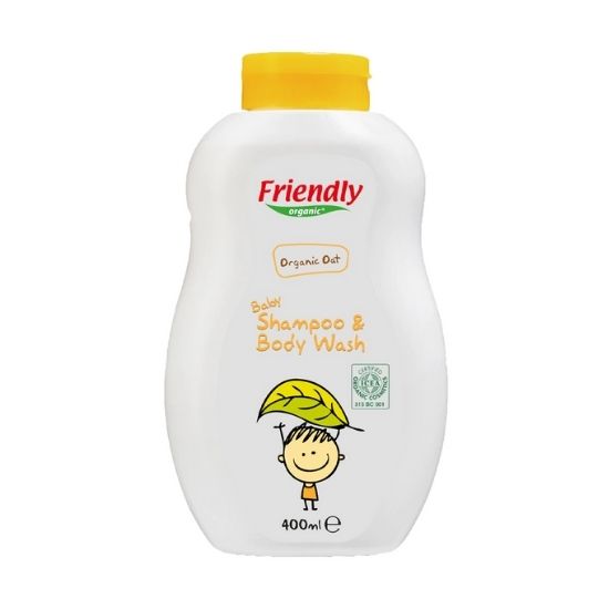 Sampon si gel de dus cu ovaz pentru bebe, 400ml, Friendly Organic