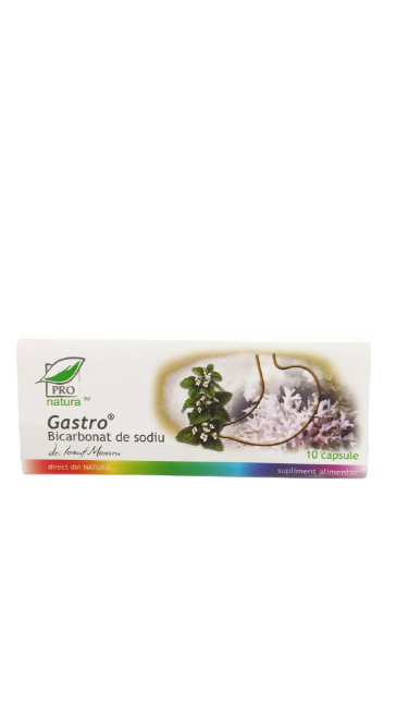 Gastro bicarbonat de sodiu, 10 capsule, Pro Natura