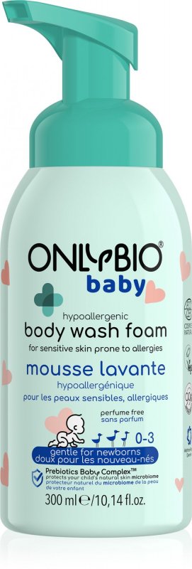 Spuma de dus hipoalergenica pentru bebelusi, 300ml, OnlyBio
