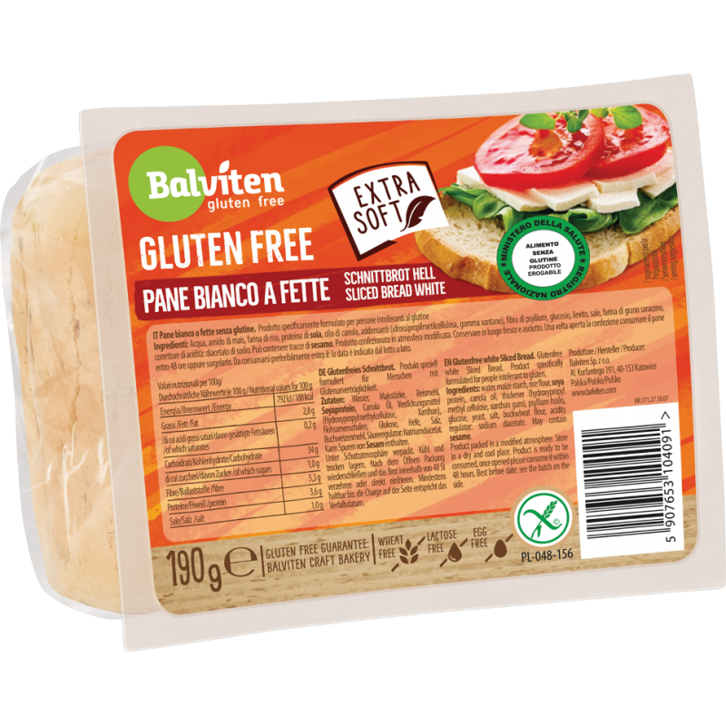 Paine mic dejun feliata alba fara gluten, 190g, Balviten