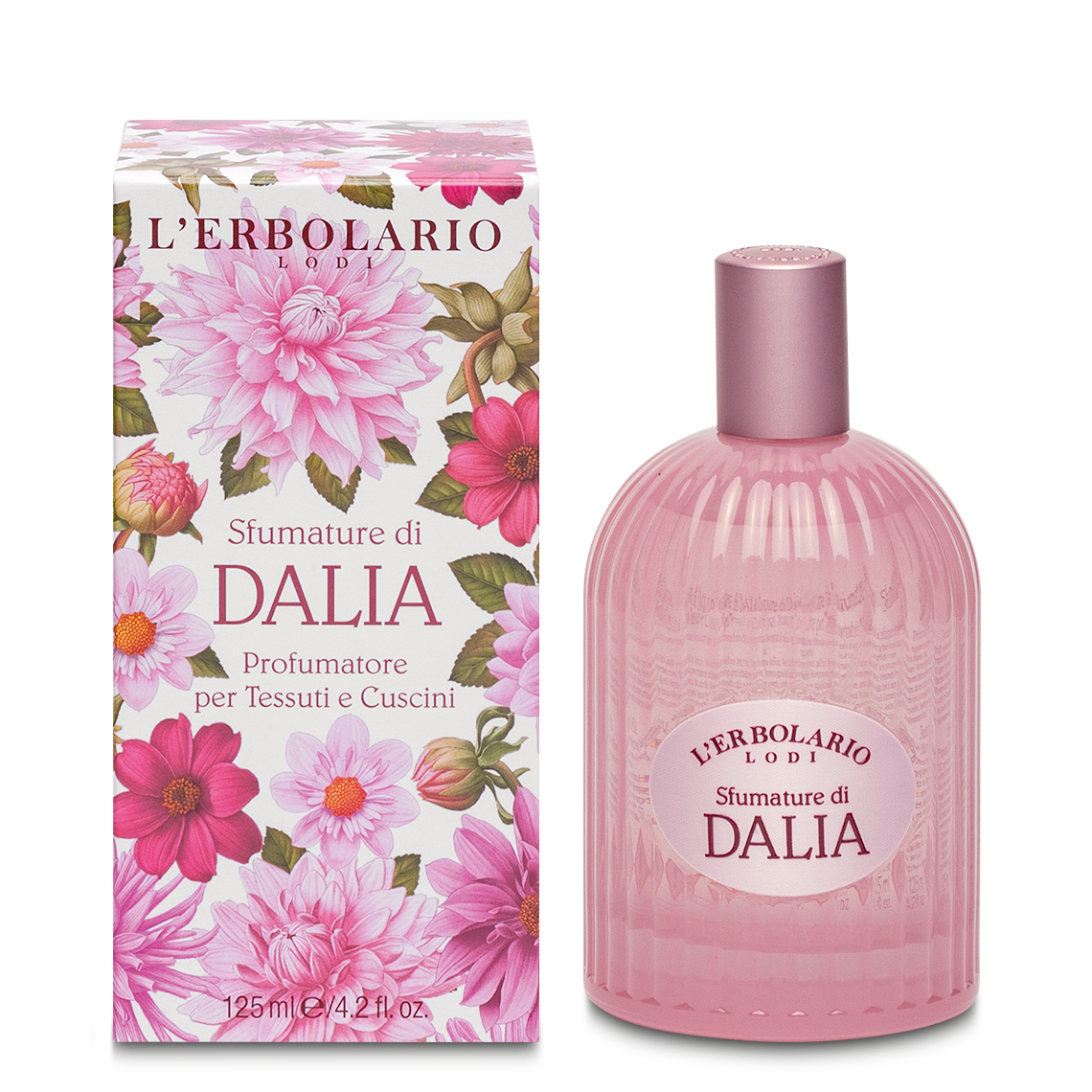 L'Erbolario Difuzor parfumant pentru tesaturi si perne Shades of Dahlia, 125ml