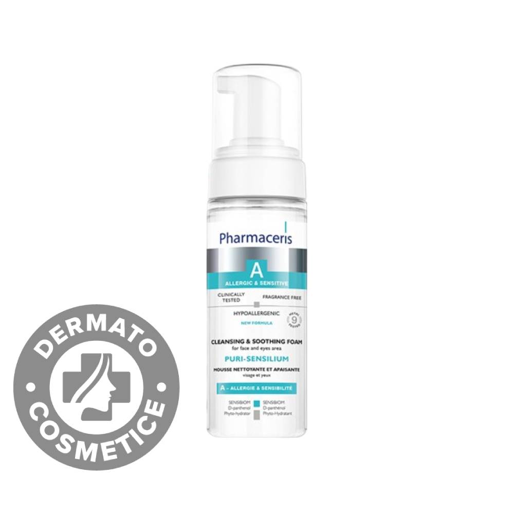Spuma de curatare ten sensibil & ochi Puri-Sensilium A, 150ml, Pharmaceris