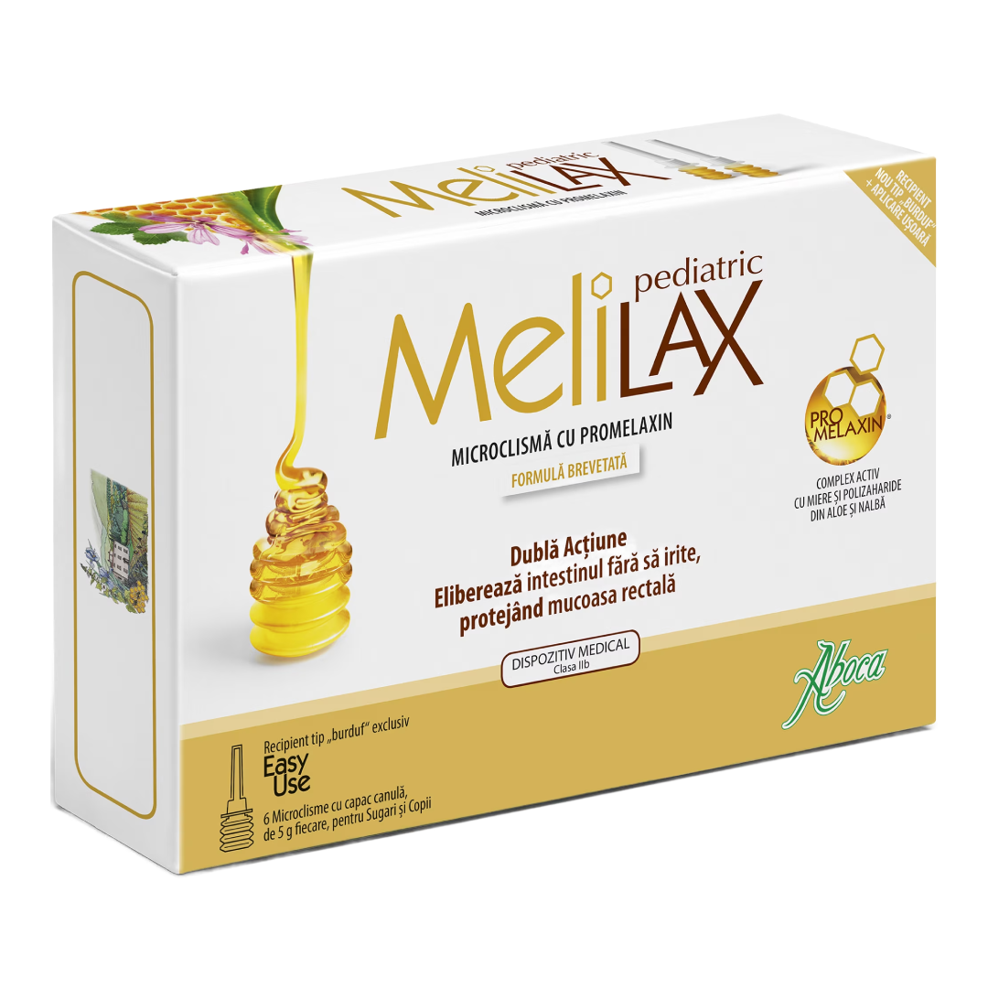MeliLax microclisme cu propolis Pediatric, 6 bucati, Aboca