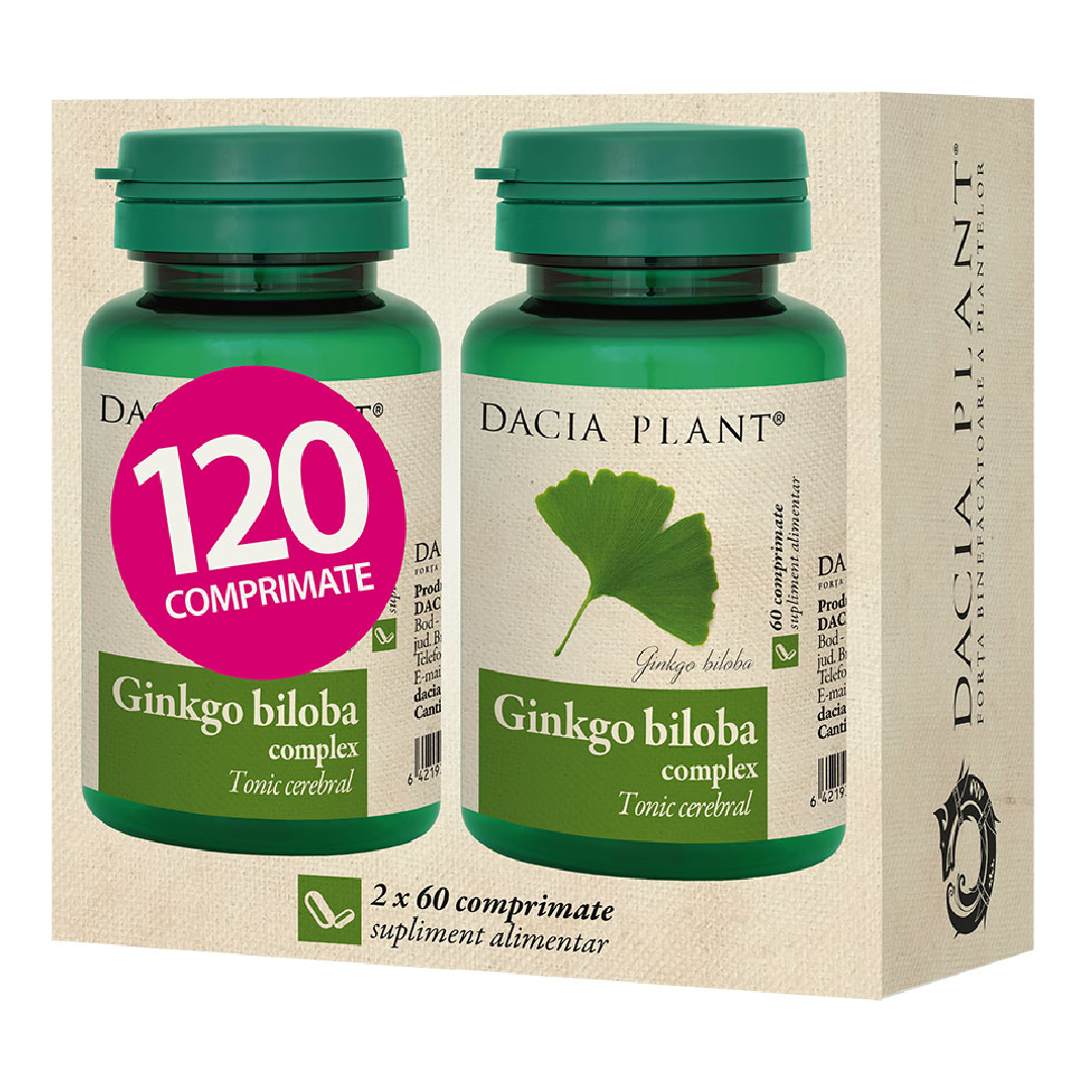 Ginkgo Biloba, 120 comprimate, Dacia Plant