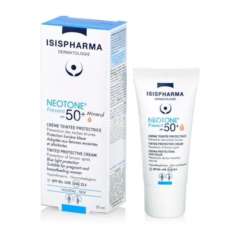 Crema nuantatoare protectoare SPF50+ Neotone Prevent, Medium, 30 ml, IsisPharma