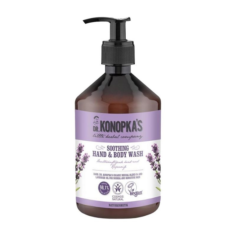 Sapun lichid calmant pentru maini si corp, 500 ml, Dr. Konopkas