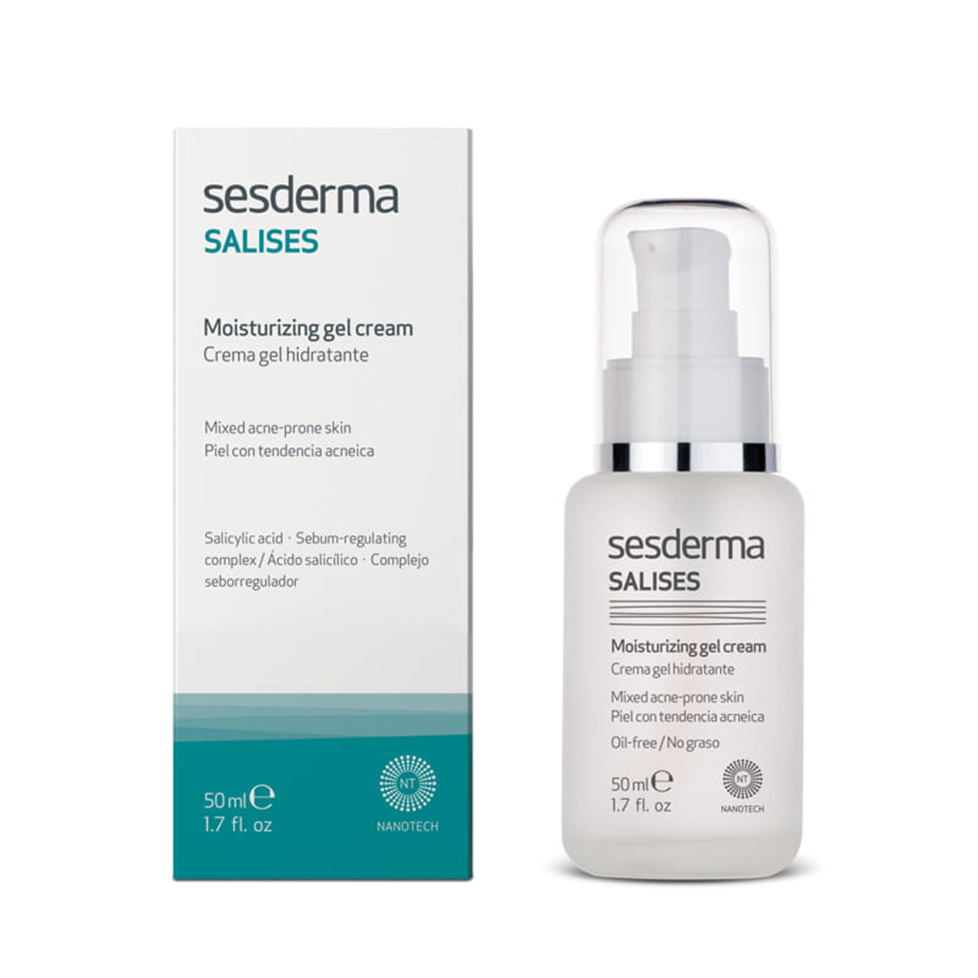 Cremă-gel hidratantă pentru tenul mixt si predispus la acnee SaliSes, 50ml, Sesderma