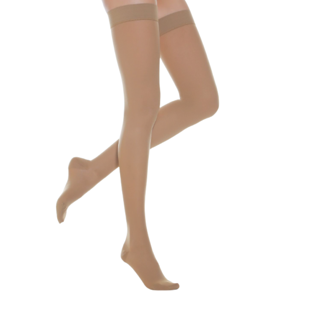 Ciorapi compresivi clasa I Rayat AG bej - pana la coapsa, varf inchis - Bej, 4